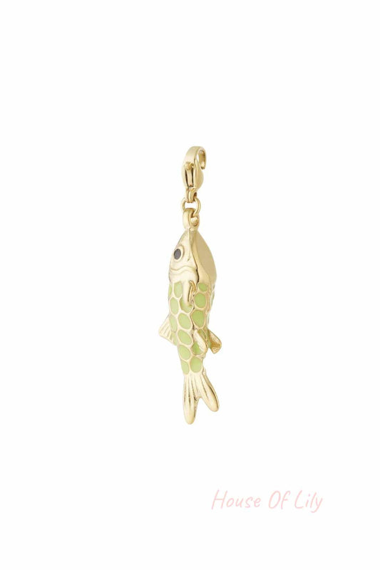 Charming Enamel Fish Pendant for Spring/Summer