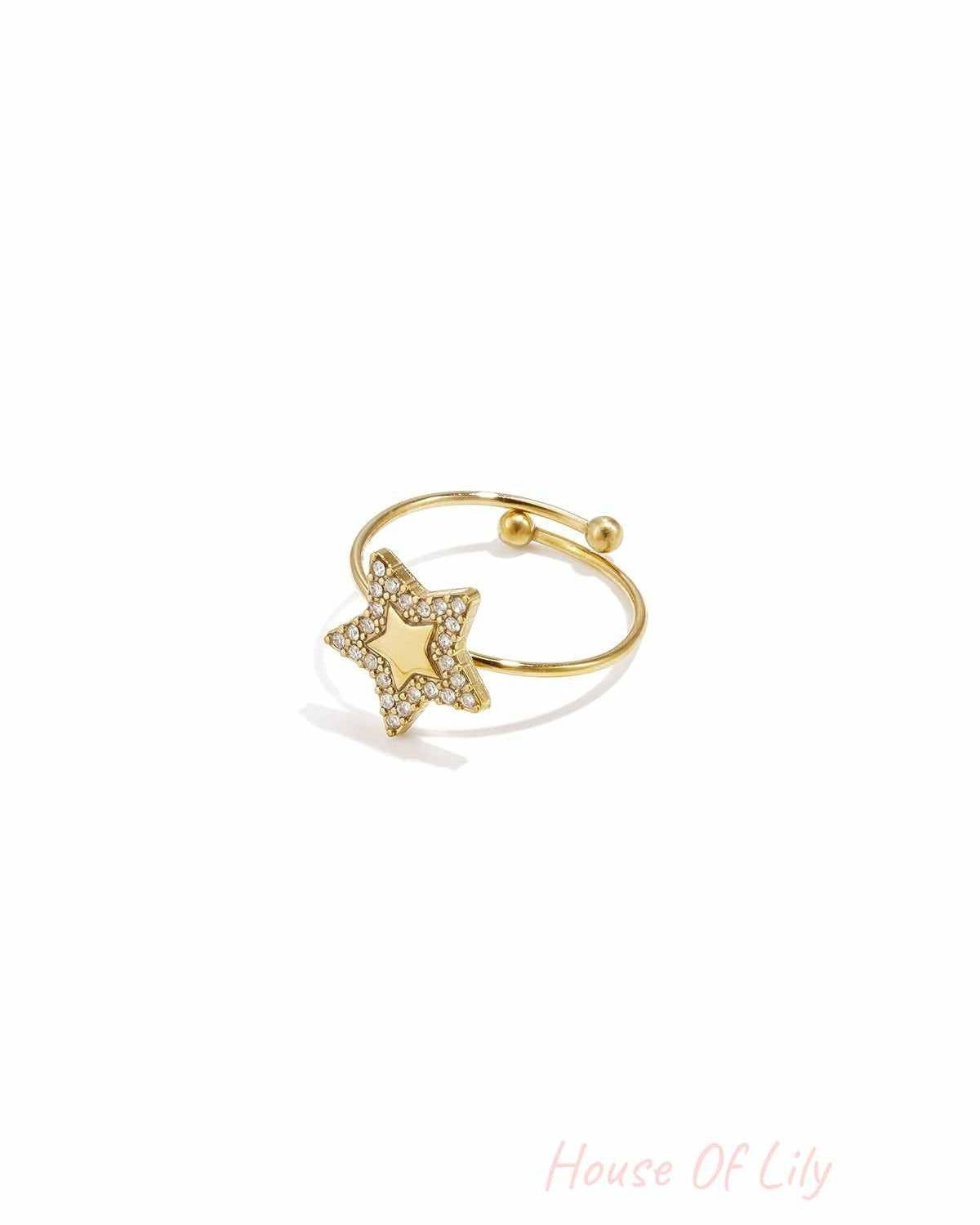 Stainless Steel Statement Rings Star Simple Daily Simple Series Women's jewelry