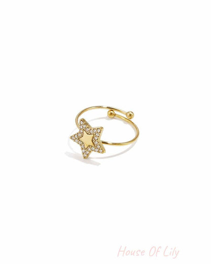 Stainless Steel Statement Rings Star Simple Daily Simple Series Women's jewelry