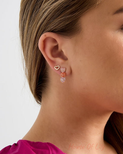 Elegant Heart-Shaped Drop Earrings for Spring/Summer