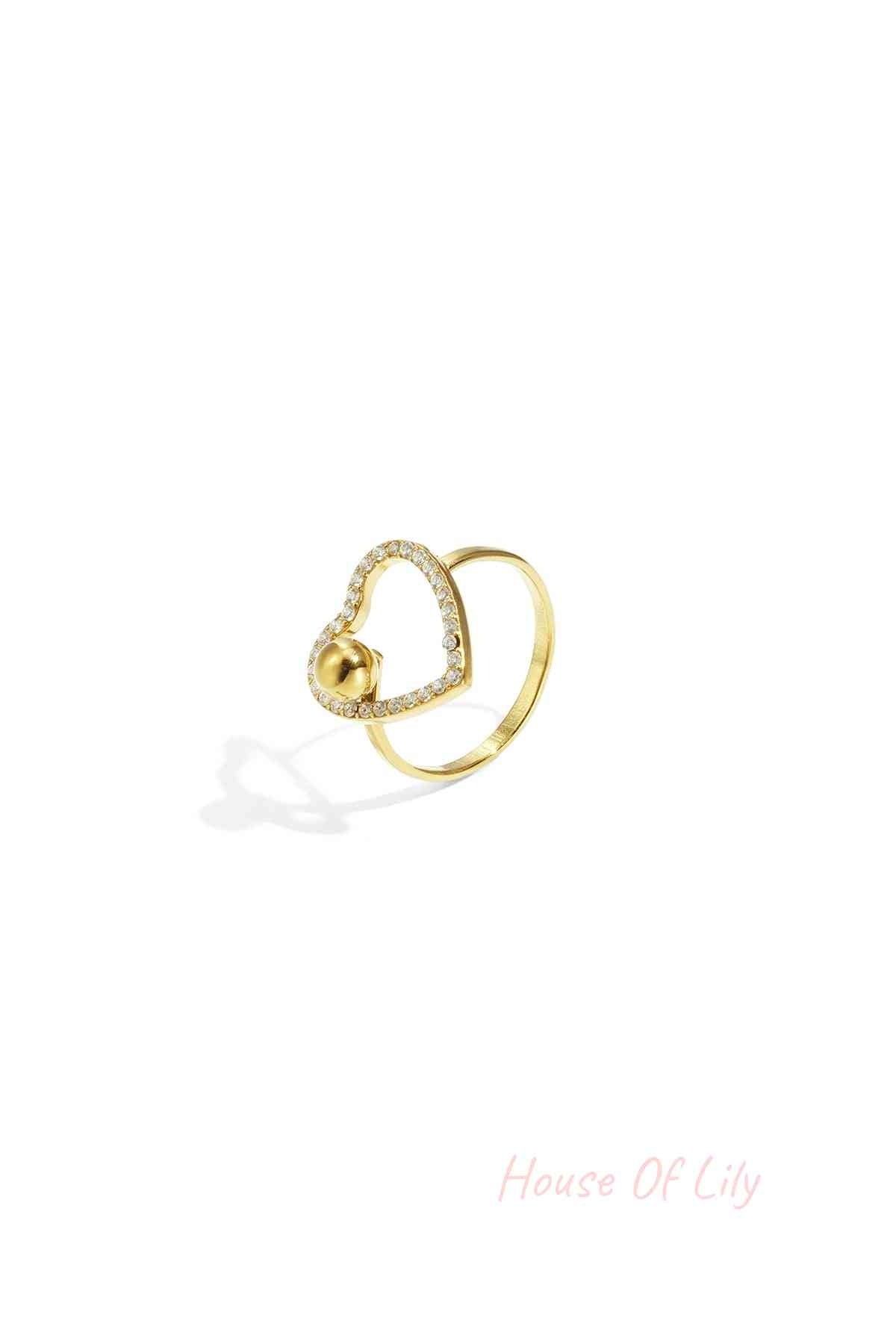 Stainless Steel Statement Rings Heart Casual Daily Simple Series Women's jewelry