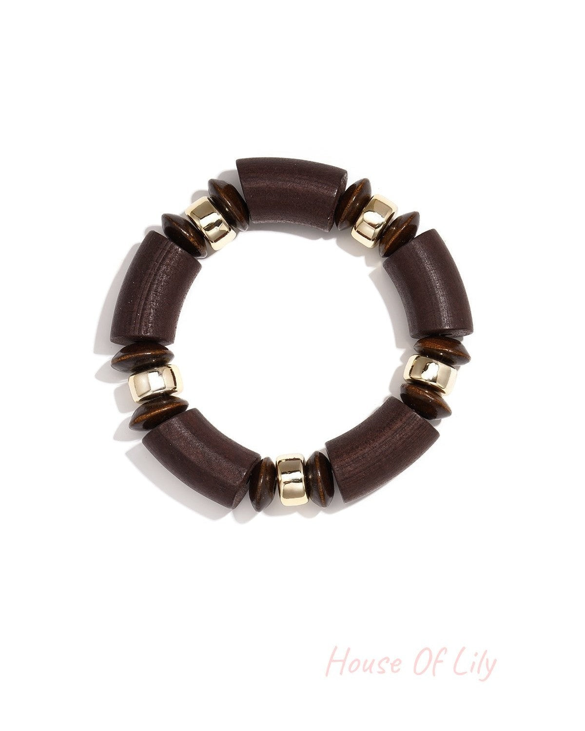 Retro Wooden Beaded Bracelet for Unisex Style