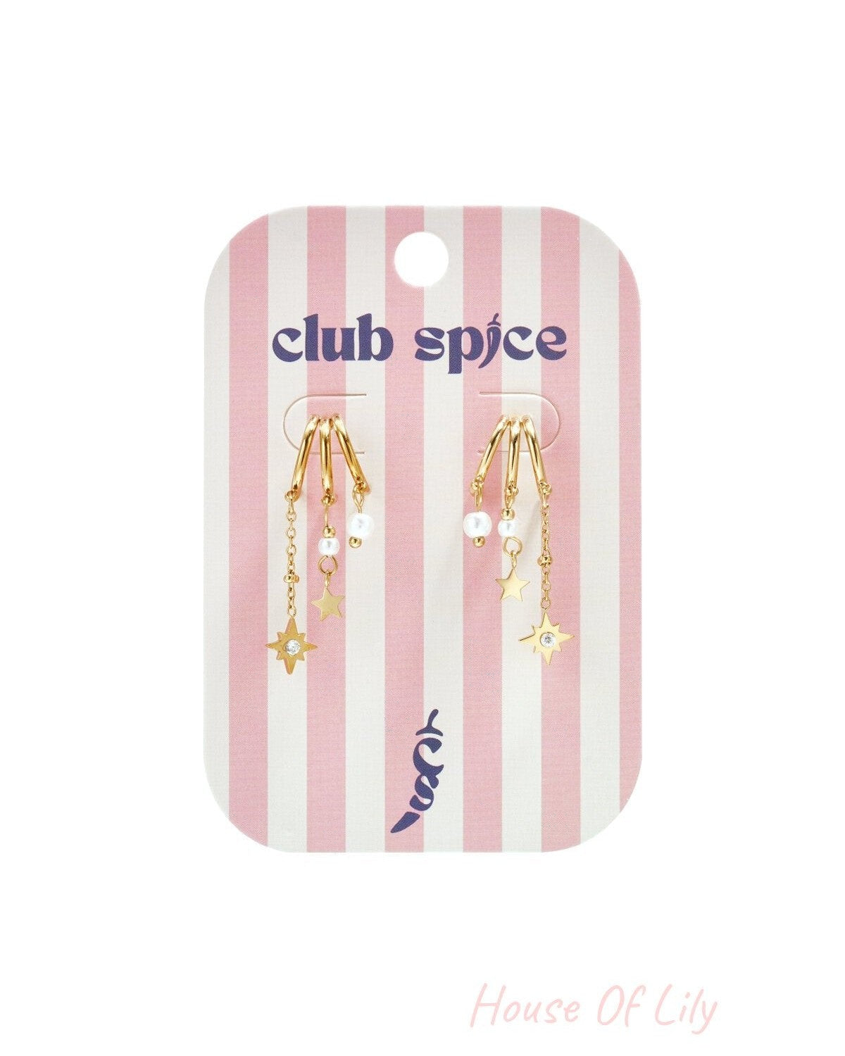 Luxurious Star Drop Earrings for Women, Silver & Gold