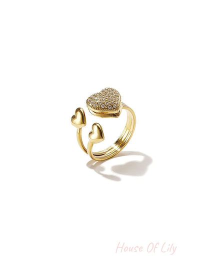 Stainless Steel Statement Rings Heart Simple Daily Simple Series Women's jewelry