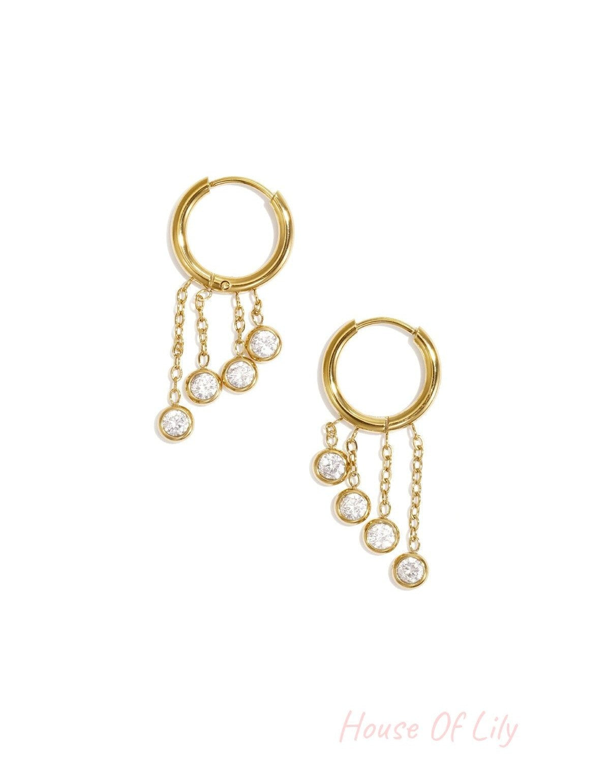 Elegant Stainless Steel Drop Earrings - Simple Yet Stunning
