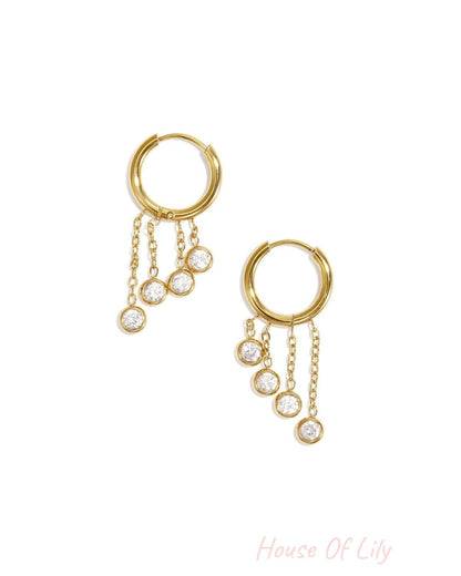 Elegant Stainless Steel Drop Earrings - Simple Yet Stunning