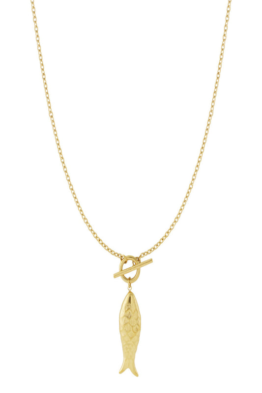 Fish long necklace