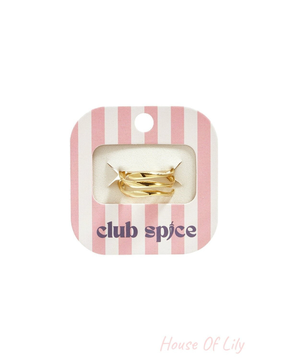 3-layer ring with wavy effect