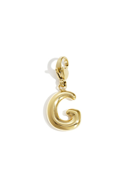 Single gold tone letter G alphabet charm with lobster clasp