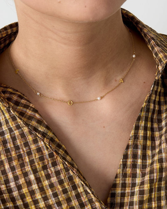 Elegant Gold Zircon Chain Necklace for Women