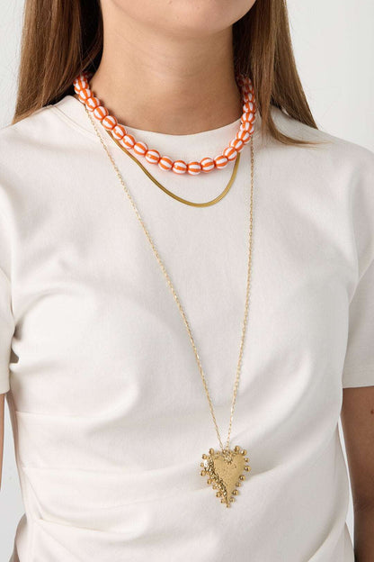Statement heart necklace
