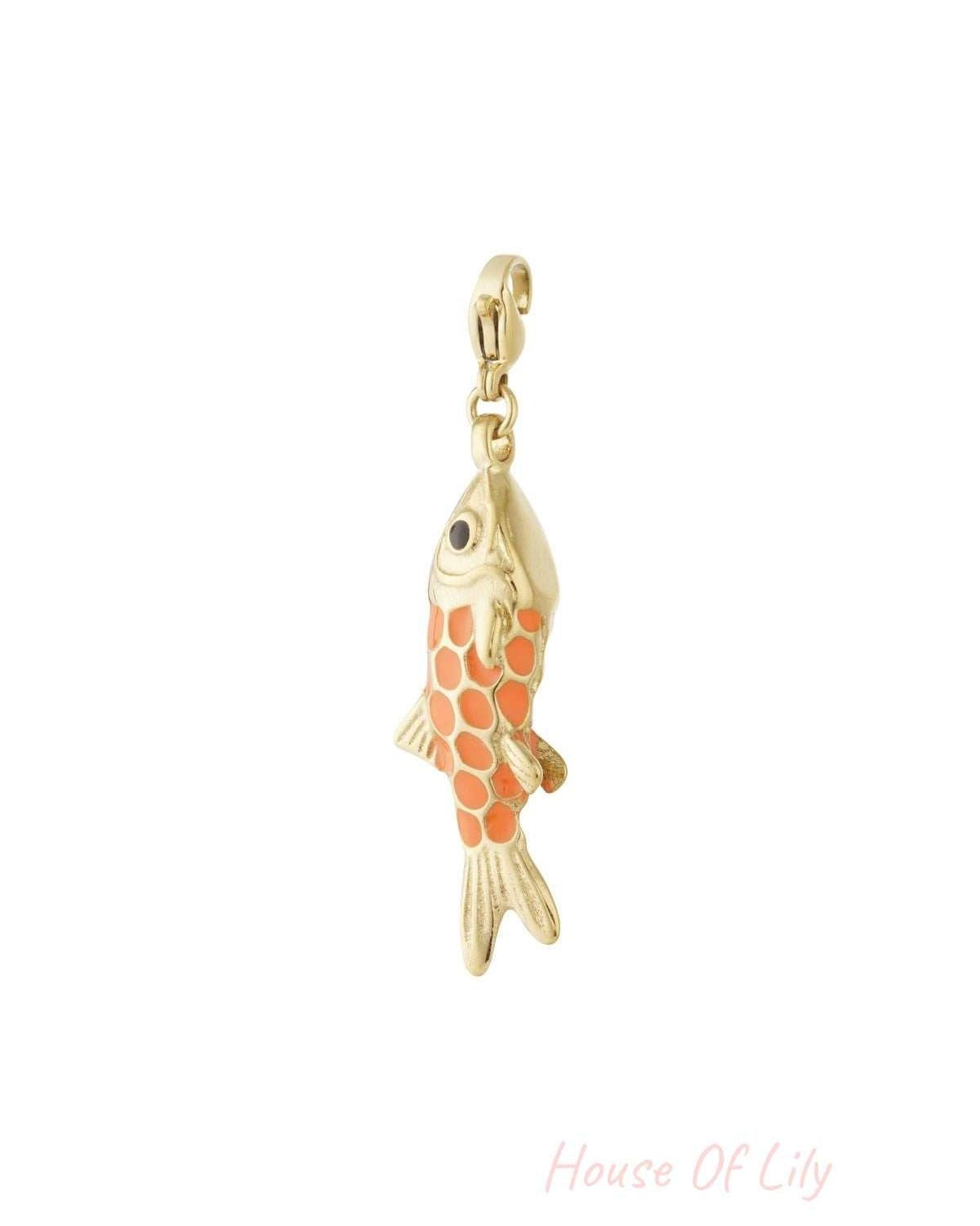 Charming Enamel Fish Pendant for Spring/Summer