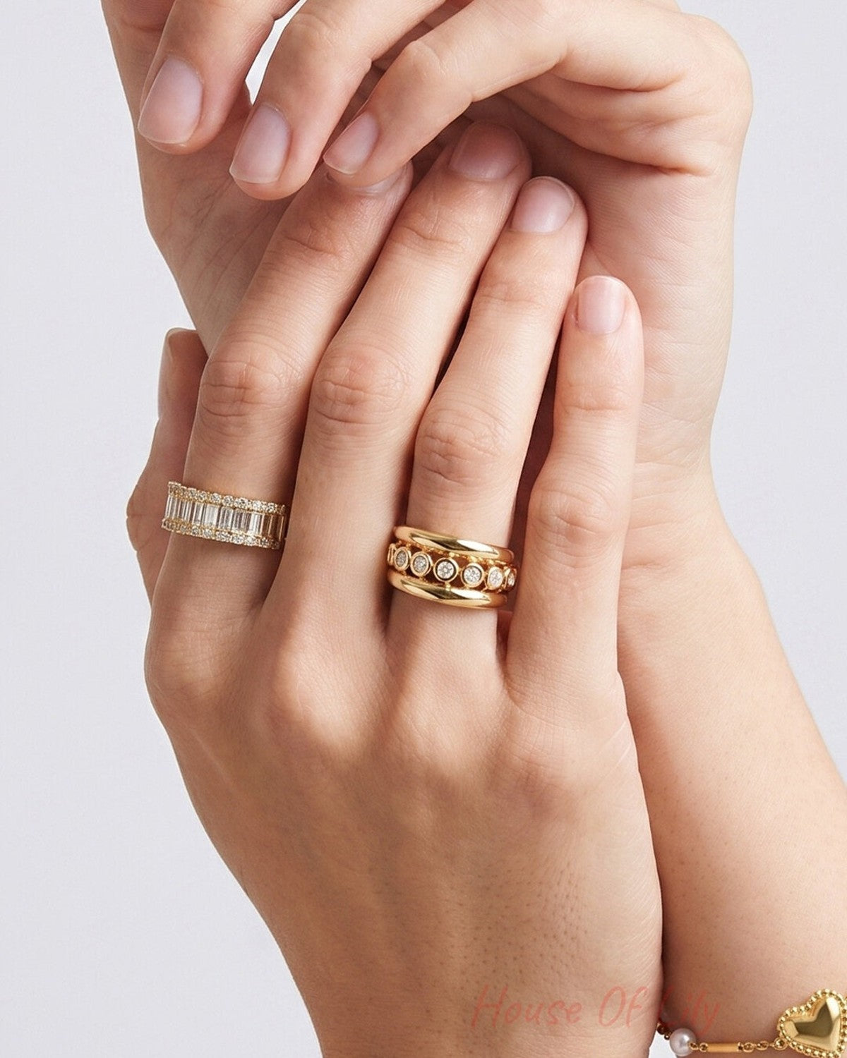 Elegant Adjustable Rhinestone Minimalist Ring