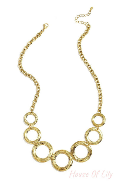 Elegant Gold Color Stainless Steel Chain Necklace