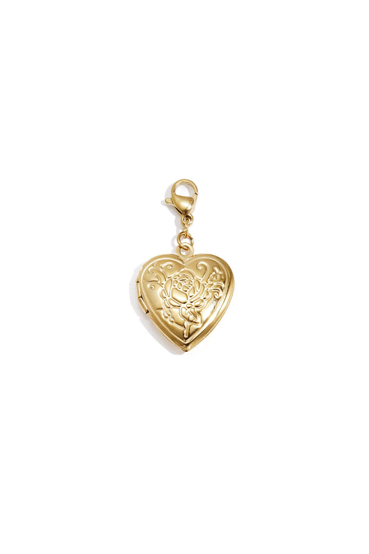 Jewelry charm heart pendant photo rose DIY