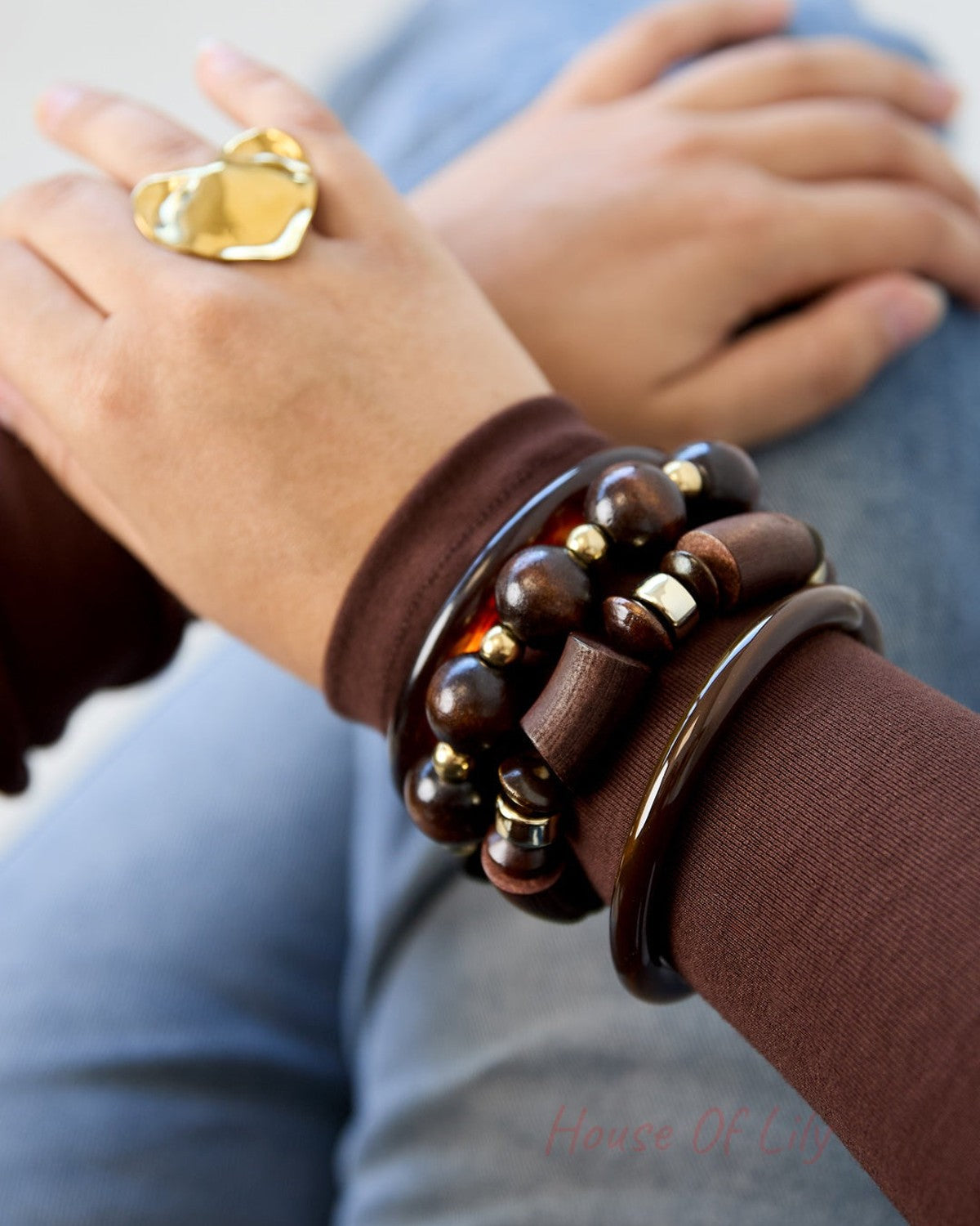 Retro Wooden Beaded Bracelet for Unisex Style