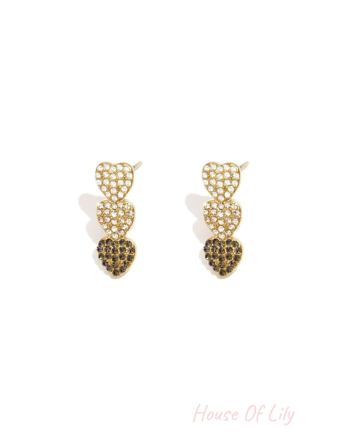 Elegant Heart-Shaped Drop Earrings for Spring/Summer