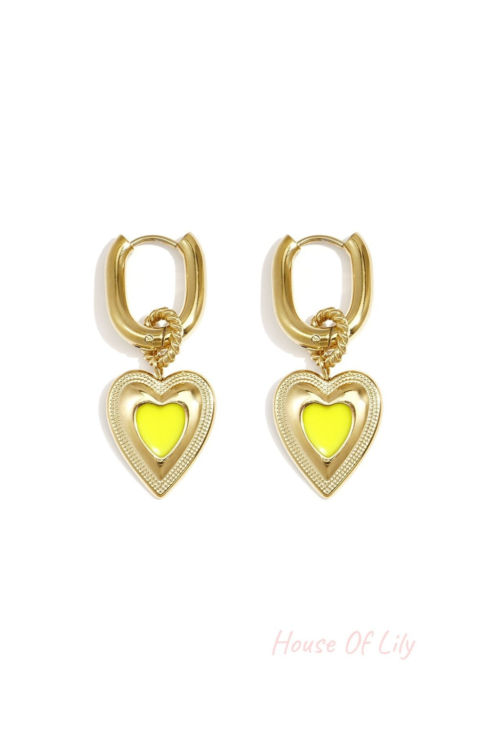 Stylish Heart-Shaped Drop Earrings for Everyday Wear