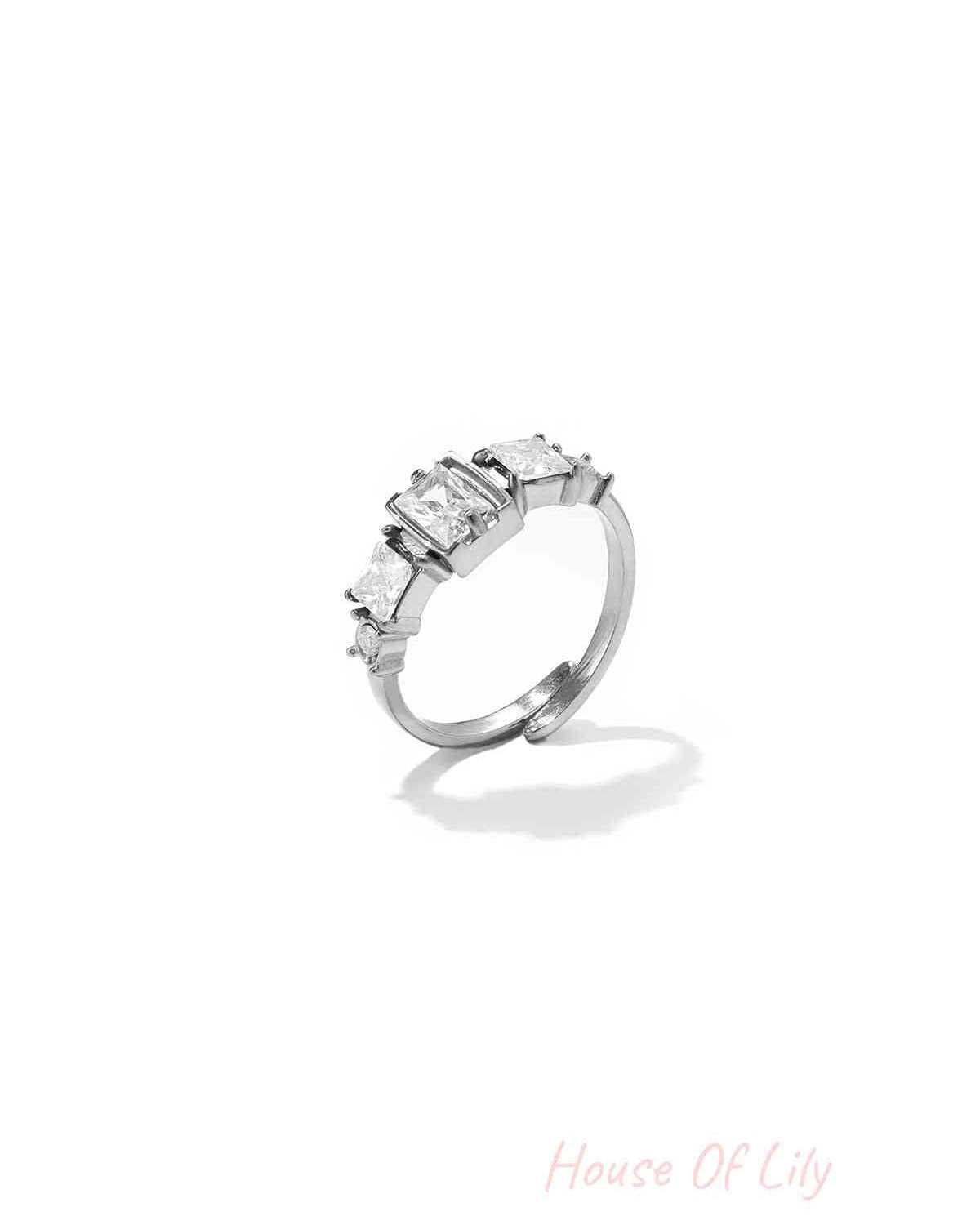 Elegant Minimalist Adjustable Ring - Silver & Gold