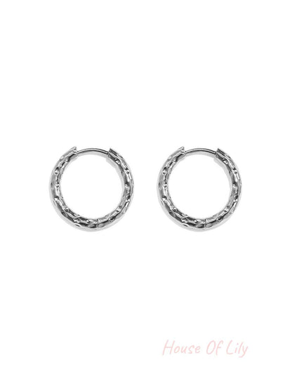Stainless Steel Hoop Earrings Circle Simple Daily Simple Series Women's jewelry