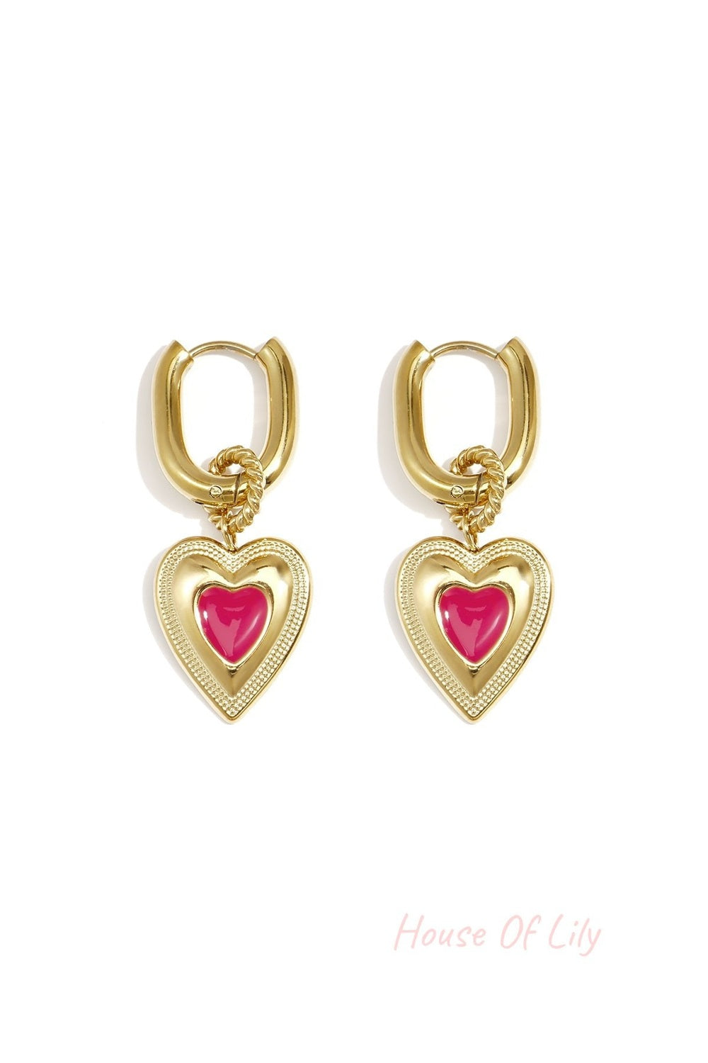 Stylish Heart-Shaped Drop Earrings for Everyday Wear