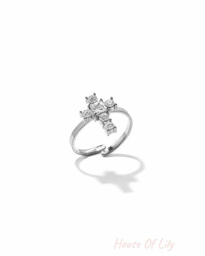 Stainless Steel Minimalist Rings Cross Simple Daily Simple Series Women's jewelry