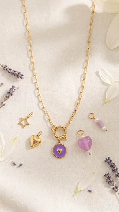 Purple Y2K Heart