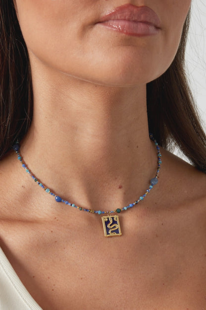 Blue Beaded Snake
