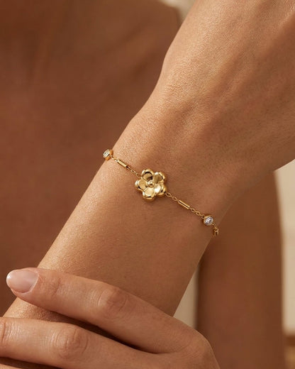 Zircon Flower Bracelet